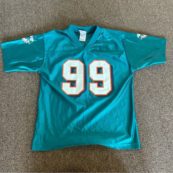 Vintage NFL JASON TAYLOR #99 Miami Dolphins Jersey Youth Large 14-16 - Picture 2 of 6